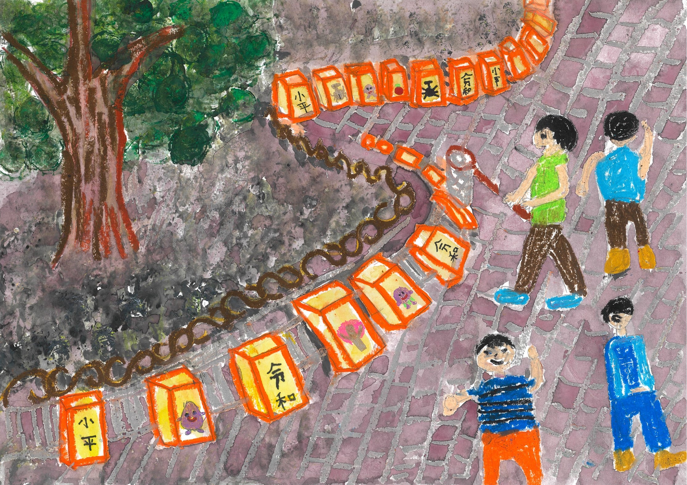 銅賞「とうろうの明かり」小平市立小平第十小学校4年生 三浦周也さん